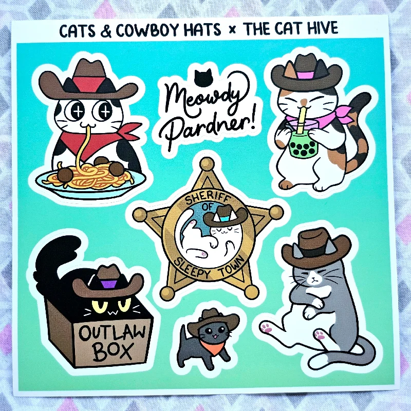 "Meowdy!" Sticker Sheet